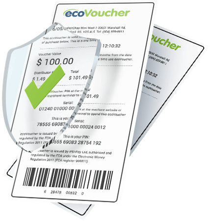 Pagamentos online seguros com ecoVoucher